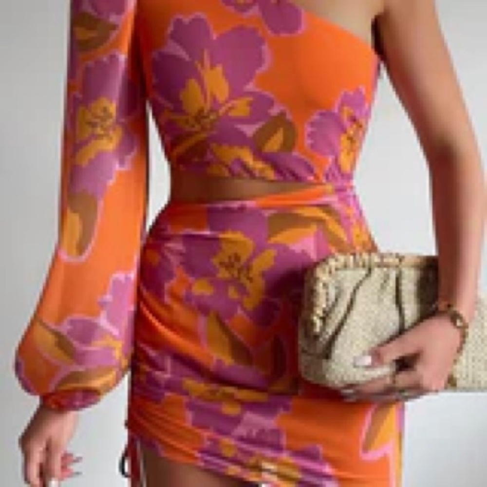 Erika Dress - Orange Floral